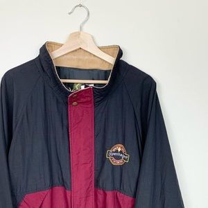 Vintage 80’s Copenhagen Chewing Tobacco Logo Color Block Windbreaker Jacket